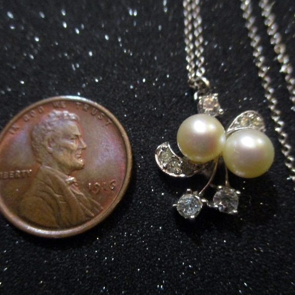 Pearls, Crystals & Sterling on 16" B.A.B. Chain - Picture 5 of 8